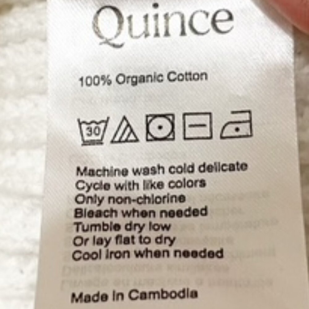 Quince Fisherman Medium Cotton Chunky Crewneck Sweater EUC - Picture 5 of 5